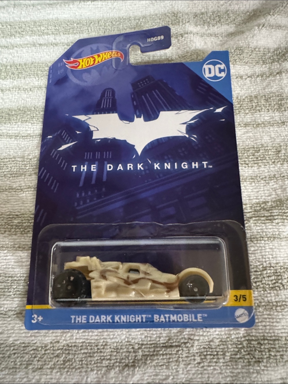 Mattel Hot Wheels The Dark Knight Batmobile - Cream and Black